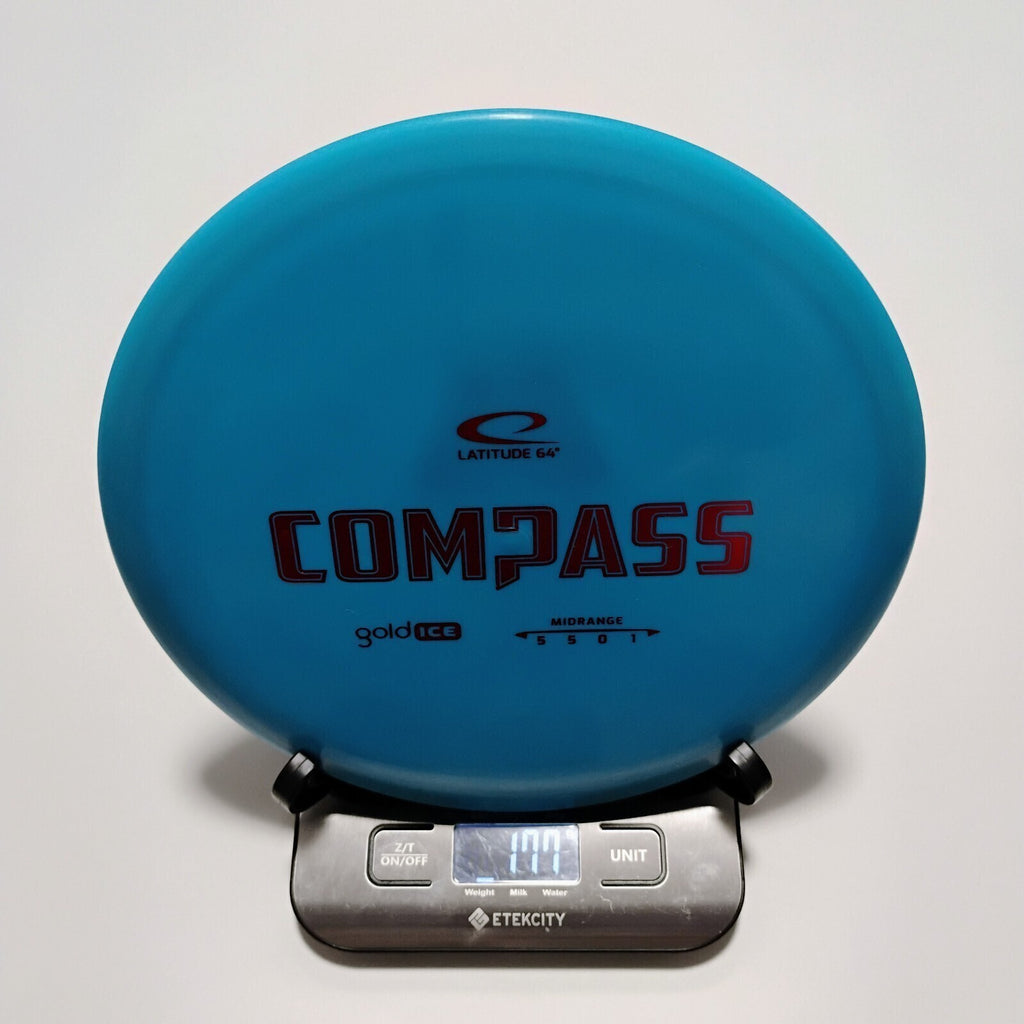 New Latitude 64 Blue Gold ICE Compass Disc Golf Midrange 178g
