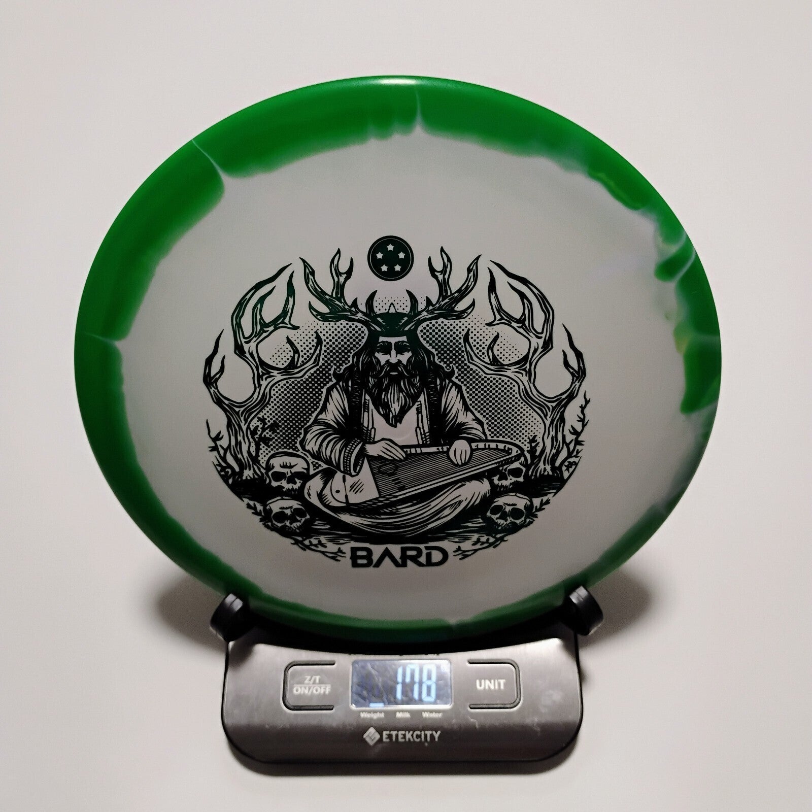 New Westside Discs White/Green Tournament Orbit Bard Disc Golf Midrange 178g