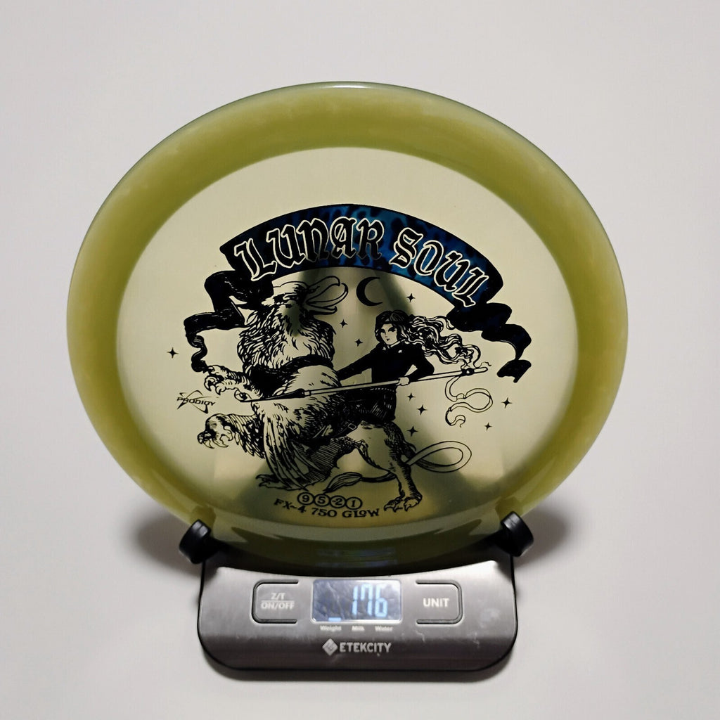 New Prodigy Yellow 750 Glow FX-4 "Lunar Soul" Disc Golf Distance Driver 176g