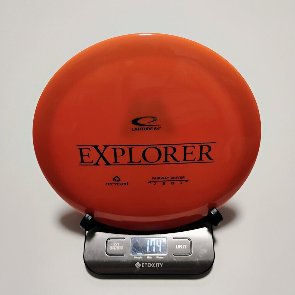 New Latitude 64 Orange Recycled Explorer Disc Golf Fairway Driver 174g