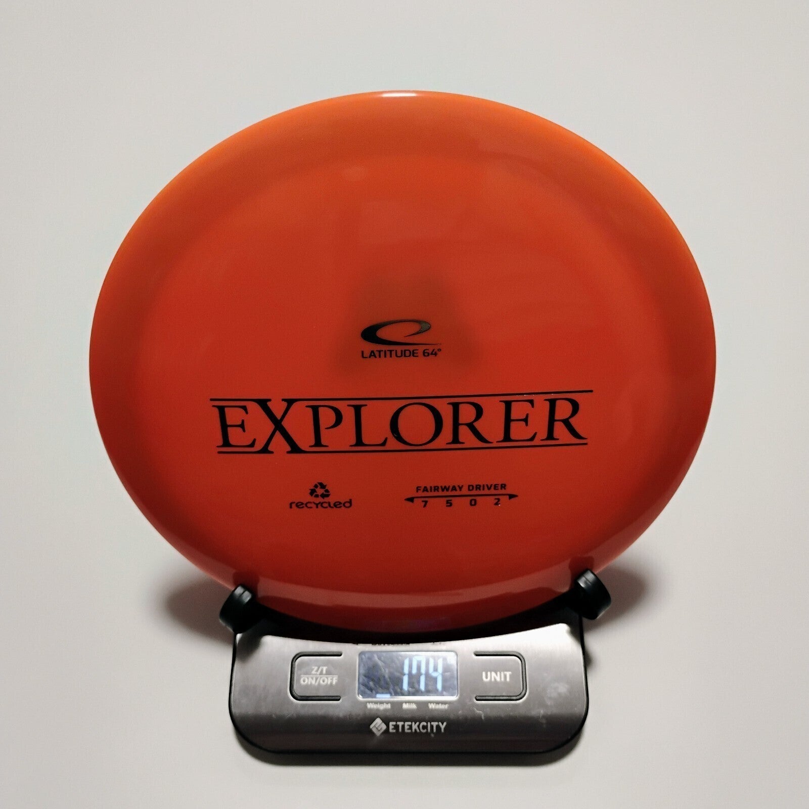 New Latitude 64 Orange Recycled Explorer Disc Golf Fairway Driver 174g