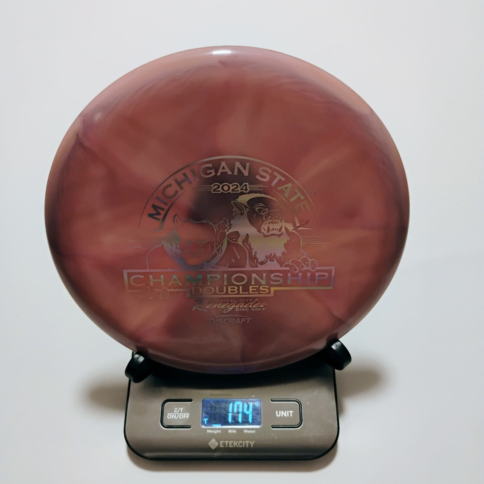Used Discraft ESP Swirl Challenger SS Michigan State Doubles NO INK 8/10