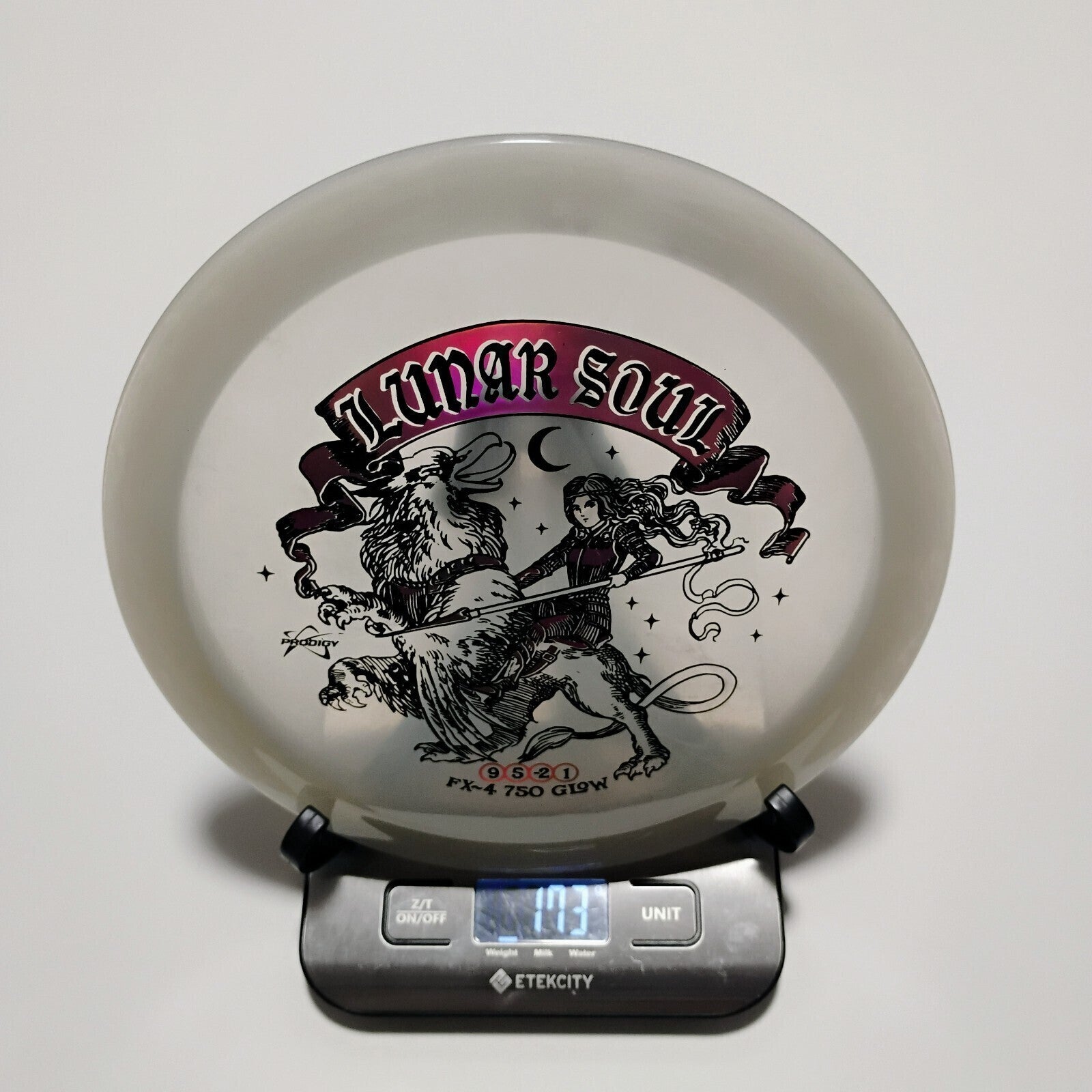 New Prodigy White 750 Glow FX-4 "Lunar Soul" Disc Golf Distance Driver 173g